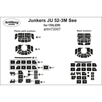 Plastikový model 1/72 Masks for Junkers Ju 52-3M See (ITAL)