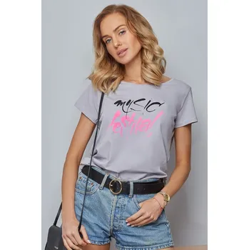 Dámské tričko Latynka triko potisk 4648 barva: pudrová, velikost: S/M