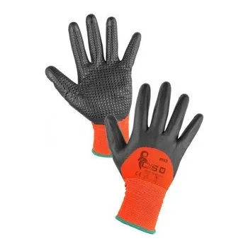 Pracovní rukavice Povrstvené rukavice MISTI, oranžovo-šedá, vel. L/9