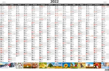 Kalendář Helma365 Plánovací roční mapa obrázková 2022