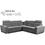 MEBLOSOFT Sektorová sedací souprava COMFOR 2F+R+2