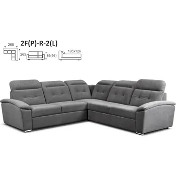 MEBLOSOFT Sektorová sedací souprava COMFOR 2F+R+2