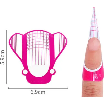 CuteNails Šablony pro modeláž nehtů: růžové Počet v balení: 10 kusů