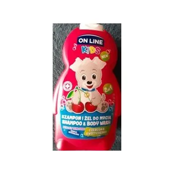 Sprchový gel ON LINE KIDS 2V1 ŠAMPON A SPRCHOVÝ GEL SWEET CHERRY 250 ML