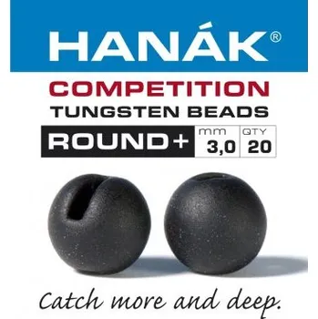 Hanák Tungstenové hlavičky Round+ Matte Black 4mm