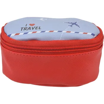 Kosmetická taška Červený toaletní kufřík I Love Travel - 12*8*6 cm