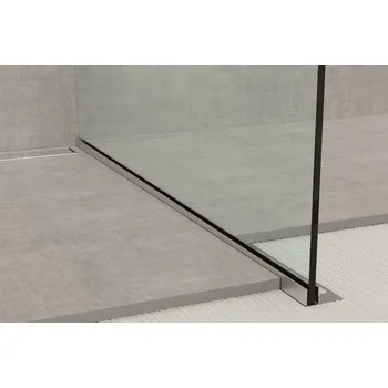 Stavební profil GPS1/DX/19 - profil pro vkládání skla sprchy do podlahy pravý, délka 148 cm, ocel nerez broušená 31525