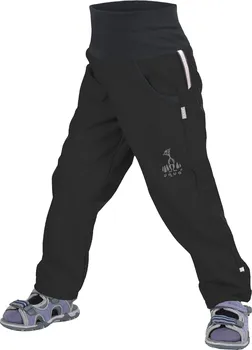Chlapecké kalhoty Unuo Evžen softshellové kalhoty bez zateplení + reflexní obrázek černé