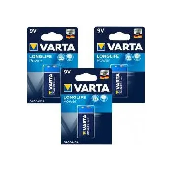 Článková baterie 3 Batterien Varta 6LF22, PP3, 6LR61, 9V-Blockbatterie 3x 1ks balení originál
