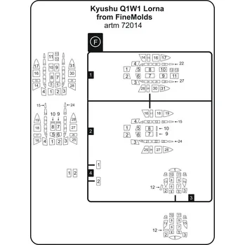 Plastikový model Fly 1/72 Masks for Kyushu Q1W1 Lorna (FINEMOLDS)