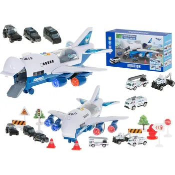 letadlo a vrtulník KiK KX5986 Policejní nákladní letadlo s auty