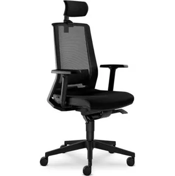 Židle kancelářská Look 270-AT, hlavová opěrka, černá