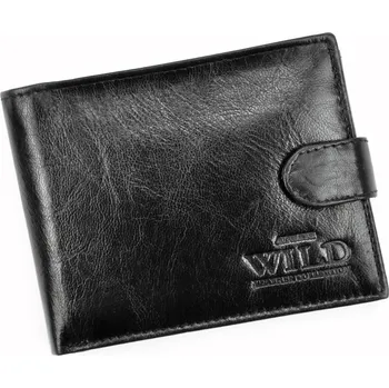 Peněženka Pánská kožená peněženka Always Wild N992L-VTK s upínkou černá | KabelkyproVas.cz