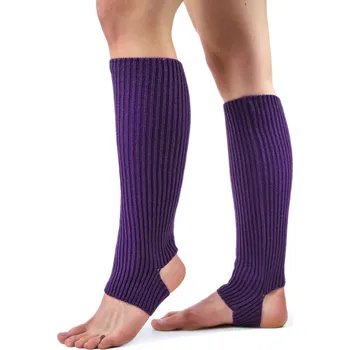 Cyklistické návleky VFstyle tmavě fialové návleky na nohy s otvorem na patu 43 cm