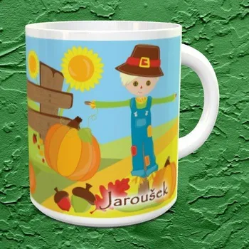 Hrnek se jménem Podzim - Červená / Keramický 0,29 l