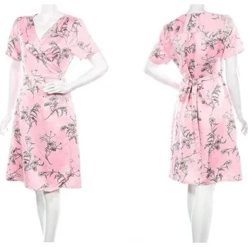 Dámské šaty Dámské letní zavinovací šaty plážové i do města - růžové - vel. UNI