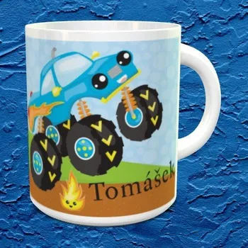 Hrnek se jménem Terénní auta 2 - Modrá / Keramický 0,29 l