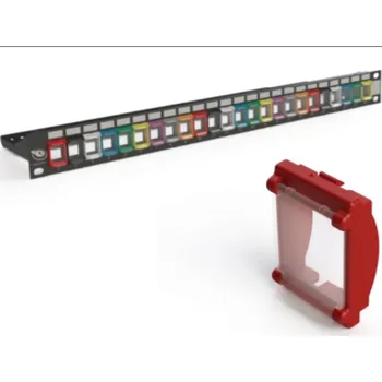 Patch panel MMCACCINSDC3 Rámeček portu RJ45 s prachovou krytkou pro patchpanel MMCPNLX24SIJ2DCI, bílý