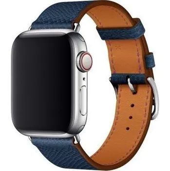 Řemínek na hodinky Kožený řemínek pro Apple Watch Ultra 49mm / 46mm / 45mm / 44mm / 42mm - tmavě modrý