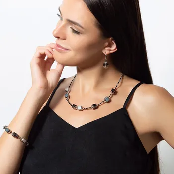 Náhrdelník Lampglas Náhrdelník Clear Night z perel Lampglas