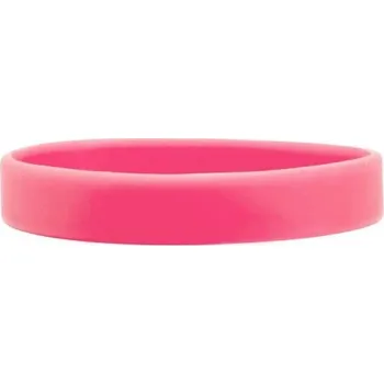 Náramek Silikonový náramek bez potisku růžový Růžová 202 mm