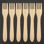 AMADEA Sada dřevěných vidliček 5 + 1 zdarma, délka 18 cm