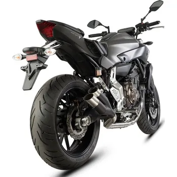 Výfuk pro motocykl Laděný výfuk SPEEDPRO COBRA Full Systém Svody + koncovka Hypershots XL black high level Yamaha FZ-07, skladem