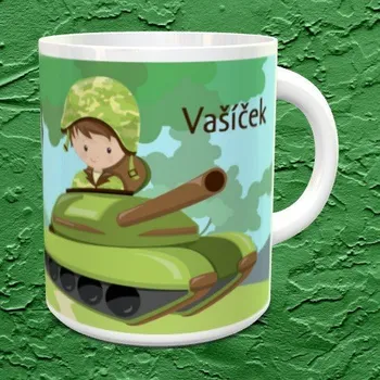 Hrnek se jménem Vojáci - Červená / Keramický 0,29 l