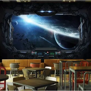 Tapeta Solution Media 3D tapeta - Kokpit vesmírné lodi MU2584 2 - Voděodolná hedvábná tkanina - Textilní tapeta lesklá - 200g/m2