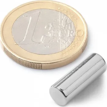 Dekorativní magnet SOLLAU Neodymový magnet válec D 6x16 mm, Neodym, N40, poniklovaný, diametrálně magnetizovaný