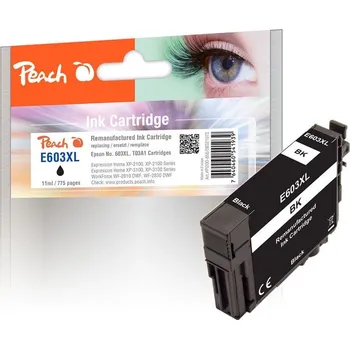Počítač Inkoustová náplň Peach Epson 603XL, T03A1, 775 stran - černá