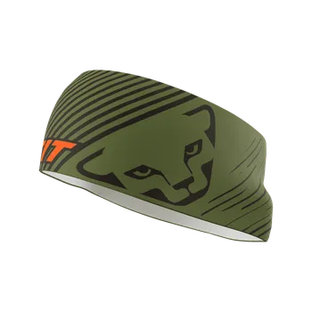Sportovní čelenka Čelenka Dynafit Graphic Performance Headband winter moss 22/23 Barva: zelená / oranžová / černá, Velikost: UNI