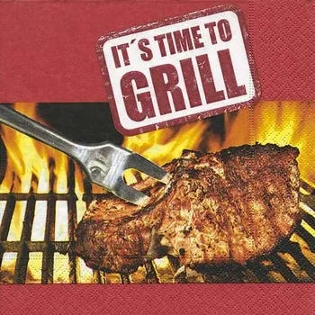 Papírový ubrousek Dezertní třívrstvé ubrousky It´s time to grill, 20 ks - 33*33 cm