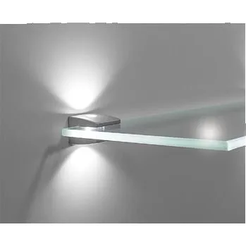 LED lišta LED upínací nosič sklen.polic, ZETA 3S 1,2 W 2 ks set s fcí Touch,zink.odl b.hl.