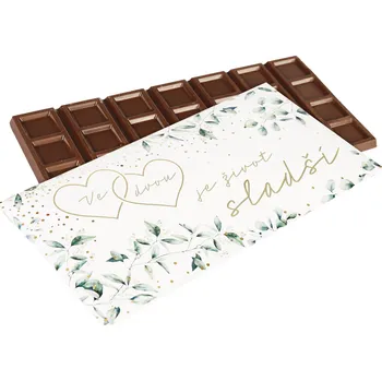 Albi Svatební mléčná čokoláda Ve dvou je život sladší 175 g Čokoláda Albi Svatební mléčná čokoláda Ve dvou je život sladší 175 g