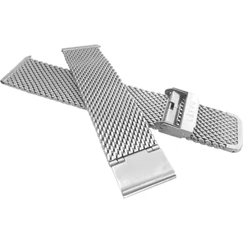 Řemínek na hodinky Stříbrný kovový tah LAVVU MESH band original silver LPSMS Šířka řemínku: 22mm