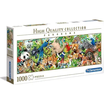 Puzzle Clementoni Panoramatické puzzle divoká zvířata 1000 dílků