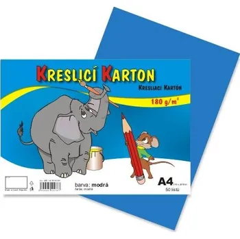 Karton Karton kresl. A4/180g, světle modrý