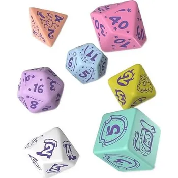 Příslušenství k deskovým hrám Q-workshop Sada kostek - My Very First Set, barva stříbrná