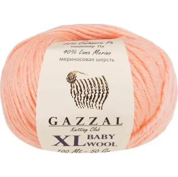 Příze Příze Baby Wool XL 834 lososová Gazzal