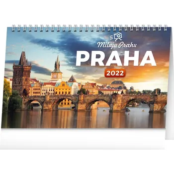 Kalendář Presco Group stolní kalendář Praha - Miluju Prahu 2022
