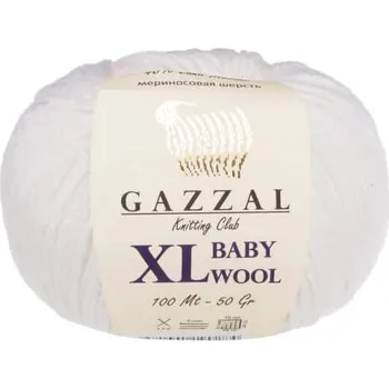 Příze Příze Baby Wool XL 801 smetanová Gazzal