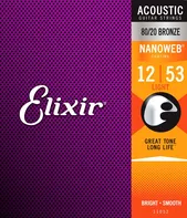 Elixir 11052 Nanoweb 80/20 Bronze Light 12 - 53