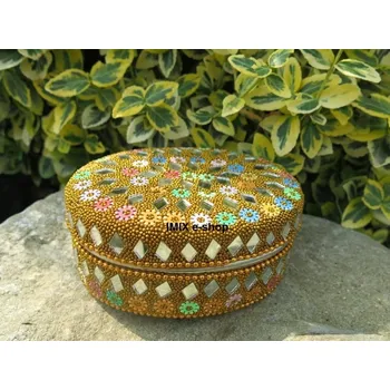 Šperkovnice Šperkovnice korálková barevná - Zlatá