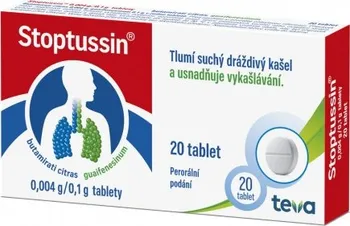 Lék na kašel, rýmu a nachlazení Stoptussin tablety