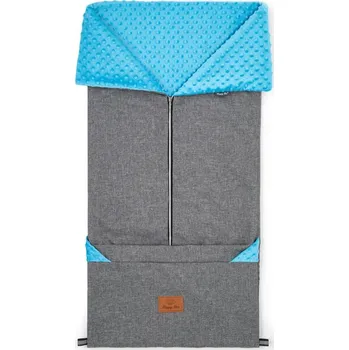 Fusak HappyBee Univerzální fusak LENY 2v1 graphite/minky blue