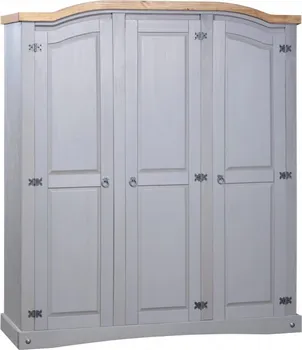 Šatní skříň vidaXL Corona 3 151,6 x 52 x 170 cm borovice šedá