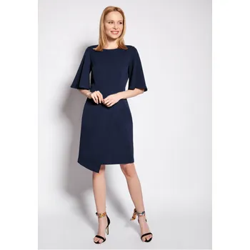 Dámské šaty Šaty s vypasovaným spodkem SUK187 Barva: Tmavě Modrá, Velikost: L