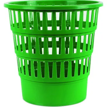 Odpadkový koš Koš na odpadky, děrovaný, zelený plast