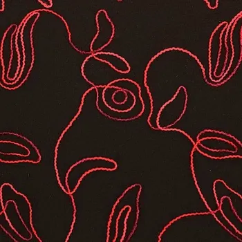 Kostýmovka 10227 hnědá, červená vyšivka, š.150(135)